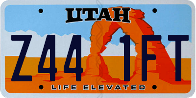 UT license plate Z441FT