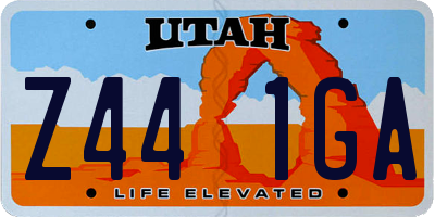 UT license plate Z441GA