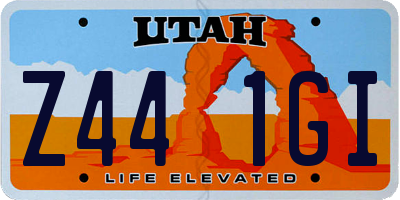 UT license plate Z441GI