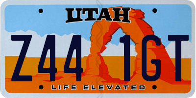 UT license plate Z441GT