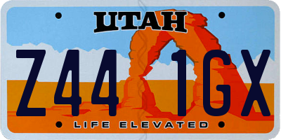 UT license plate Z441GX
