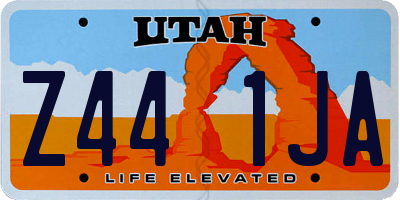 UT license plate Z441JA