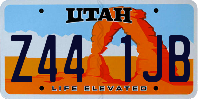 UT license plate Z441JB