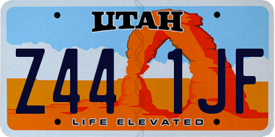 UT license plate Z441JF