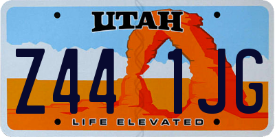 UT license plate Z441JG