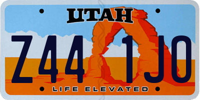 UT license plate Z441JO