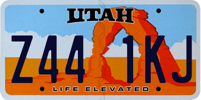 UT license plate Z441KJ
