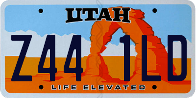 UT license plate Z441LD