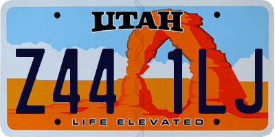 UT license plate Z441LJ