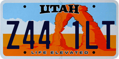 UT license plate Z441LT