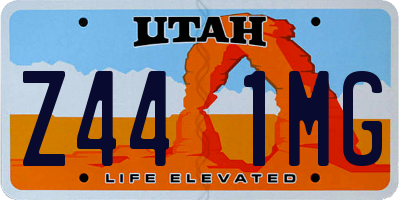 UT license plate Z441MG