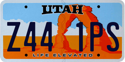 UT license plate Z441PS