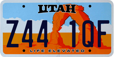 UT license plate Z441QF