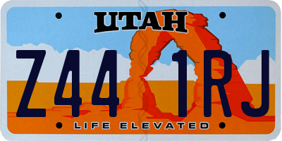 UT license plate Z441RJ