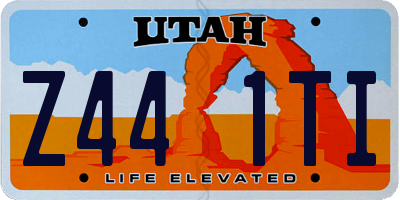UT license plate Z441TI
