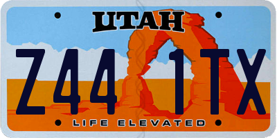 UT license plate Z441TX