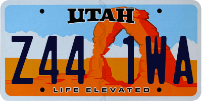 UT license plate Z441WA