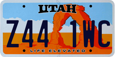 UT license plate Z441WC