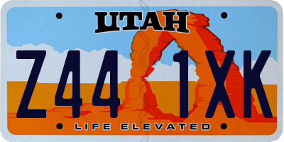 UT license plate Z441XK