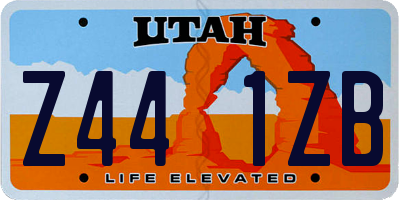 UT license plate Z441ZB