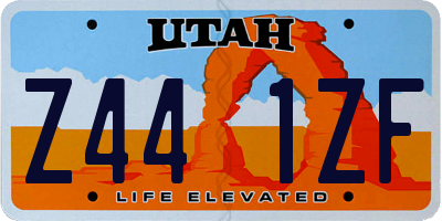 UT license plate Z441ZF