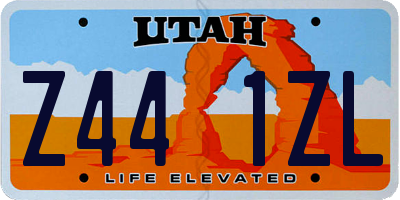 UT license plate Z441ZL