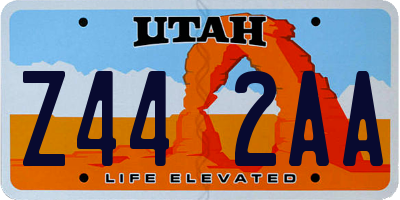 UT license plate Z442AA
