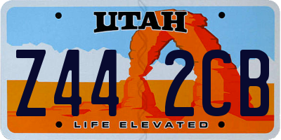 UT license plate Z442CB