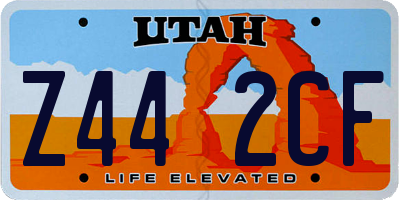 UT license plate Z442CF