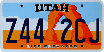 UT license plate Z442CJ
