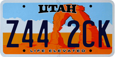 UT license plate Z442CK