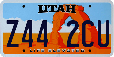 UT license plate Z442CU