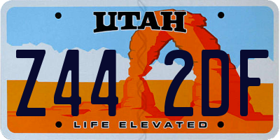 UT license plate Z442DF