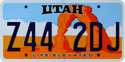 UT license plate Z442DJ