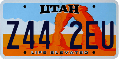 UT license plate Z442EU