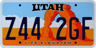UT license plate Z442GF