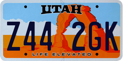 UT license plate Z442GK