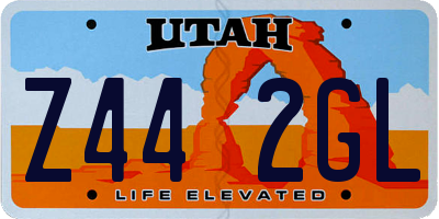 UT license plate Z442GL