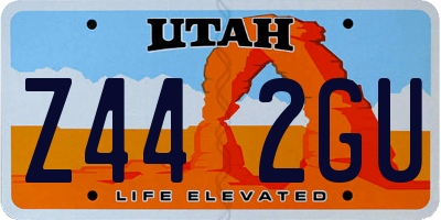 UT license plate Z442GU