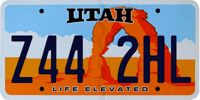 UT license plate Z442HL
