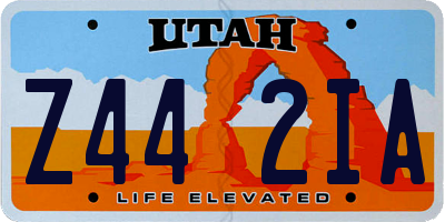 UT license plate Z442IA