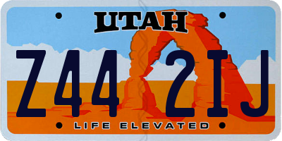 UT license plate Z442IJ