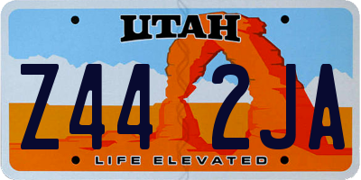 UT license plate Z442JA