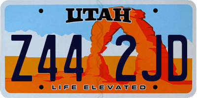 UT license plate Z442JD