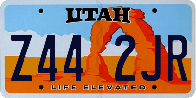 UT license plate Z442JR