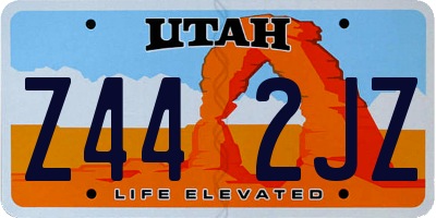 UT license plate Z442JZ