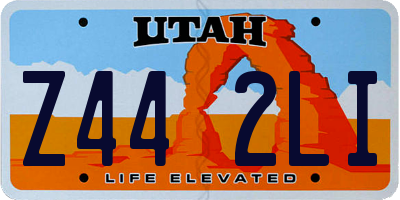 UT license plate Z442LI