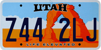 UT license plate Z442LJ