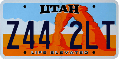 UT license plate Z442LT