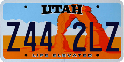 UT license plate Z442LZ